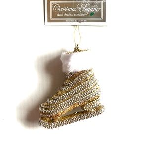 1 Christmas Gold Ice Skate Tree Ornaments Christmas Decoration - NWT Gift 🎁